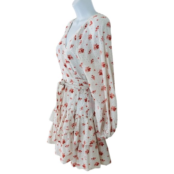 Floral Wrap Mini Dress - Picture 4 of 8